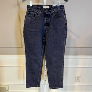 NWT Everlane The Curvy 90s Cheeky Straight Jean black 29 No Stretch High Rise